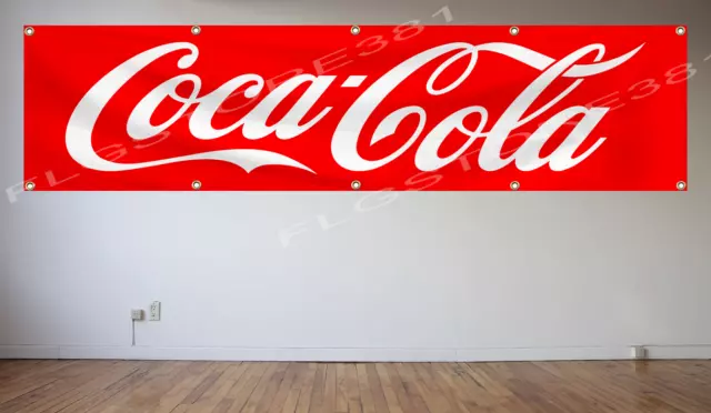 Coca Cola Flag Banner 2X8 Ft Wall Decor Flag Coca Cola Fans Collectors