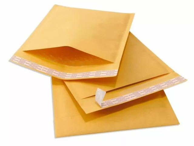 #000 4x8 Yellow Kraft Paper Bubble Padded Shipping Seal Envelopes Mailers 4"x8"