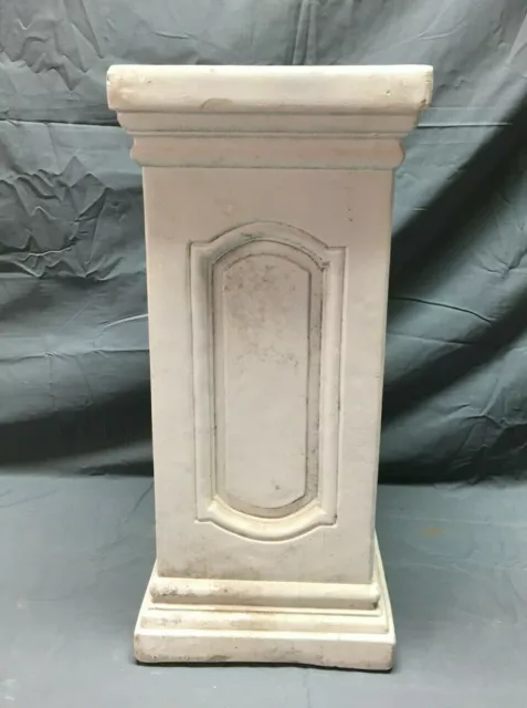 Antique Shabby Vintage Ceramic 21" Planter Stand Old Chic White Decor 536-22B