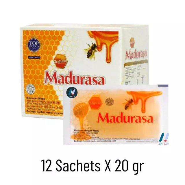 MADURASA Honey Original Health Sugar Replacement Immune Stamina 12 Sachets x 20g