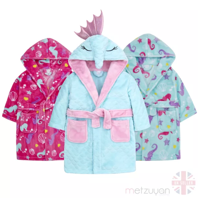 Abito da vestire bambino cavalluccio marino bambina abito novità abbigliamento da notte tasche con cappuccio 2-6