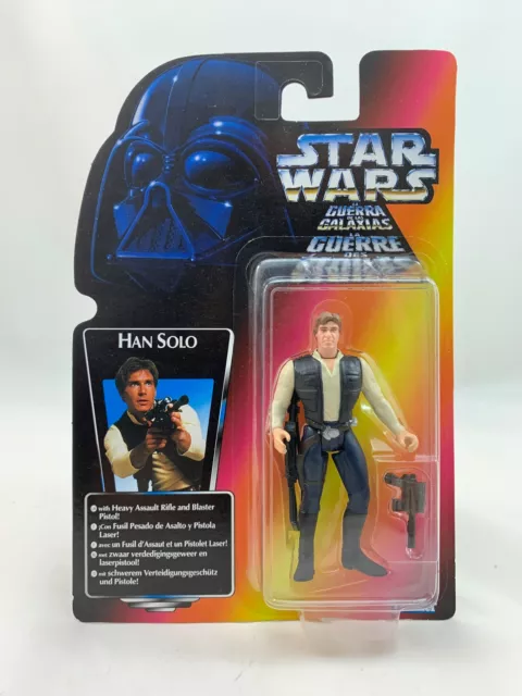 Kenner Hasbro Red Card Star Wars Tri Logo POTF2 Power Of The Force 2 1995 Han So