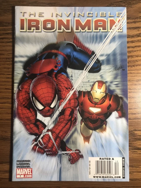 INVINCIBLE IRON MAN 7 RARE NEWSSTAND Salvador Larroca Cover MARVEL COMICS 2008