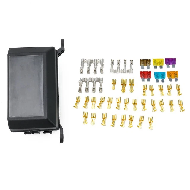 Boîte Relais Fusibles 6 Voies étanche 12V - Pour Auto, Bateau - Plug And Play Avec Accessoires