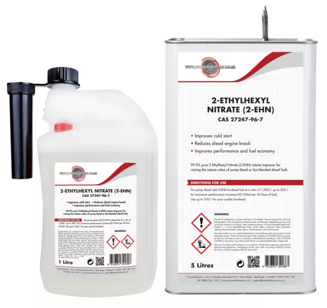 Premium 2-EHN | 2-Ethylhexyl Nitrate Cetane Booster | 2x Filtered | 1L & 5L