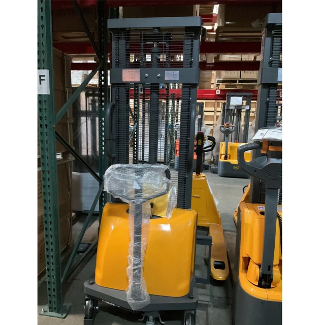 XILIN 118" Used 3300lb Load Semi-Electric Pallet Stacker, Fixed Legs Fixed Forks