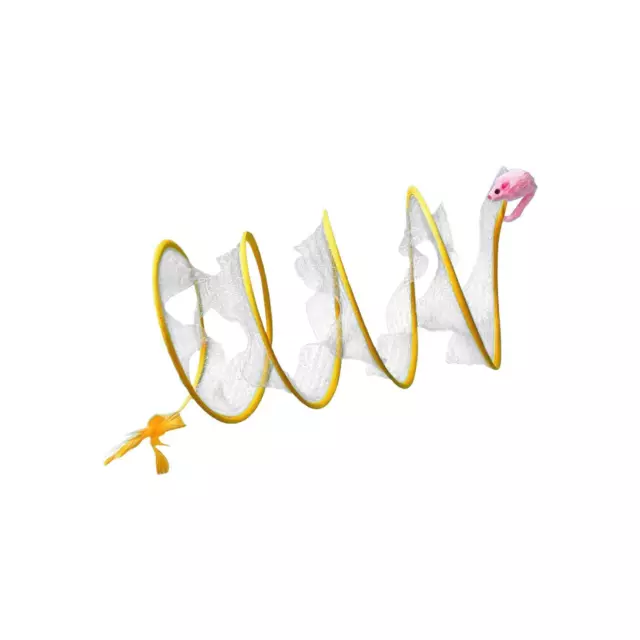 Cat Tunnel Tube Passage de chat pliable avec jouet de souris en peluche pour