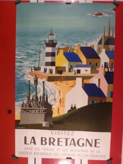 Affiche ancienne originale La Baule Bretagne 1924
