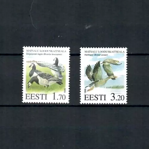 ESTONIA BIRDS SC# 283-284 MH COMPLETE SET, 1995 (Fauna, Animals)