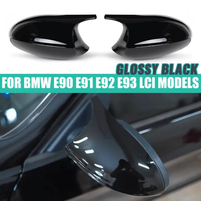 Gloss Black Wing Mirror Cover Cap For Bmw 1 3 Series E81 E82 E87 E90 E92 E93 Lci