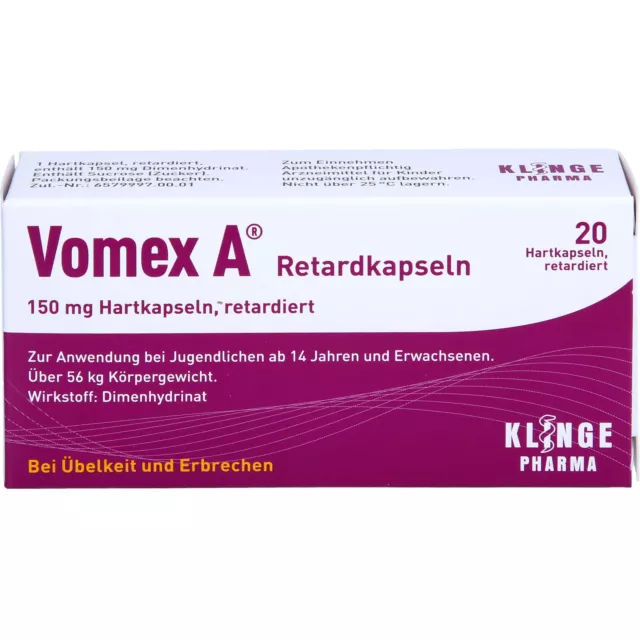 Vomex A 150 mg Retardkapseln 150 mg bei..., 20.0 St. Kapseln 17232200