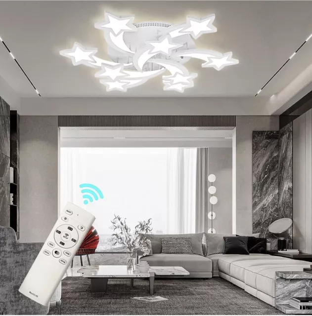LED Modern Ceiling Light Fixture,9 Heads Flush Mount LED Dimmable