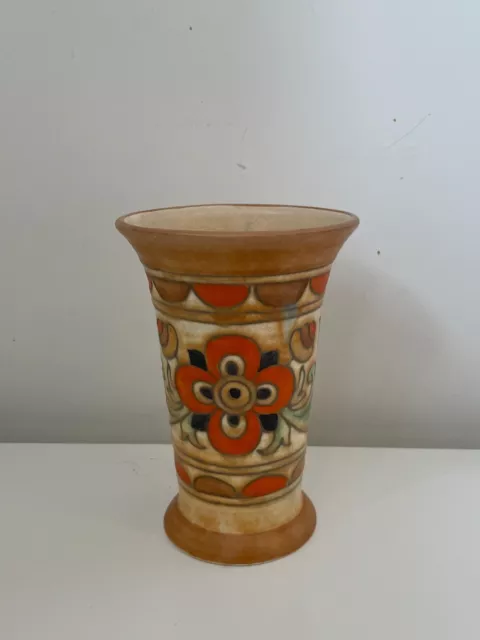 Vintage Charlotte Rhead Crown Ducal Vase floral design