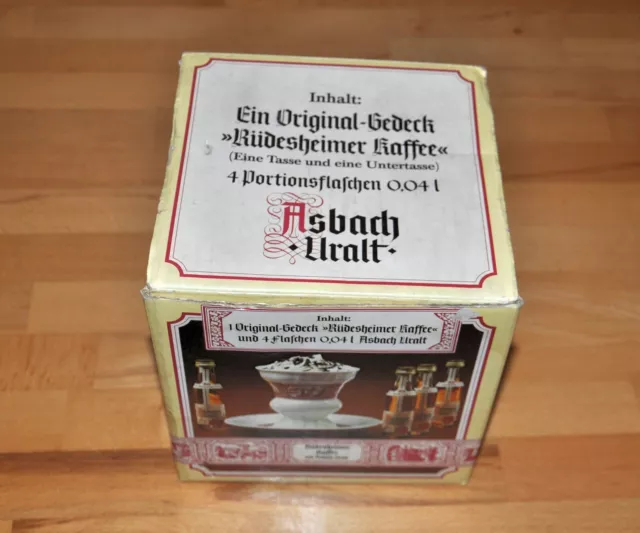 Asbach Uralt Geschenkset Rüdesheimer Kaffee mit 4 Portionsfläschen Asbach