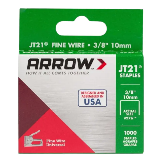 GENUINE ARROW Jt21 HEAVY DUTY STAPLES - (PACK OF 1000) -10 mm