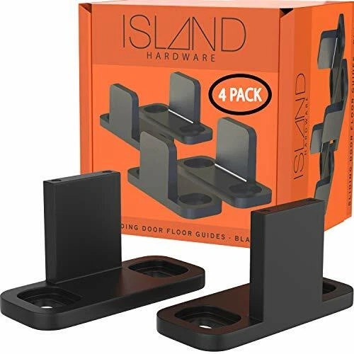 Sliding Barn Door Floor Guides Black Closet Door Guides 4 Pack By Floor Mounte