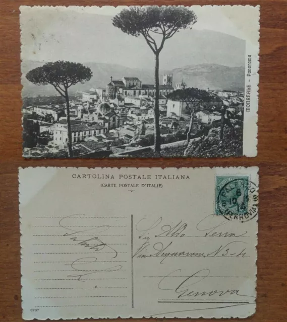 monreale ( Palermo ) panorama viaggiata 1914