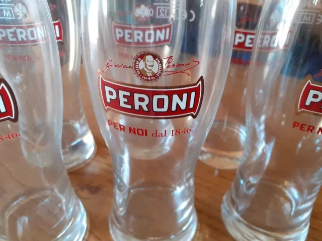 6 Bicchieri Birra Peroni 0,3 L