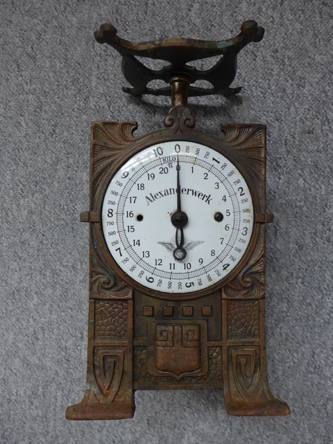 alte Küchenwaage (antike Wirtschafts-Waage) Alexanderwerk Jugendstil
