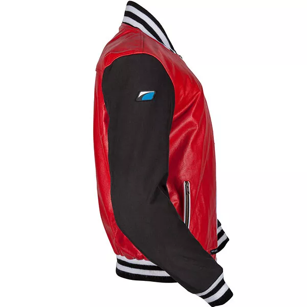 Spada Campus Leder / Textil Freizeit Motorrad Motorradjacke Rot Schwarz 3