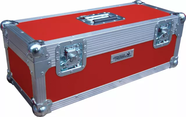 7" Single 300 Swan Flight Case Vinyl Record Box (Red Rigid PVC)