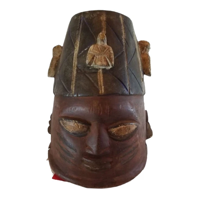 African Mask Art, Gelede Mask, Vintage Ethnic Mask, Primitive Arts, Nigerian Art