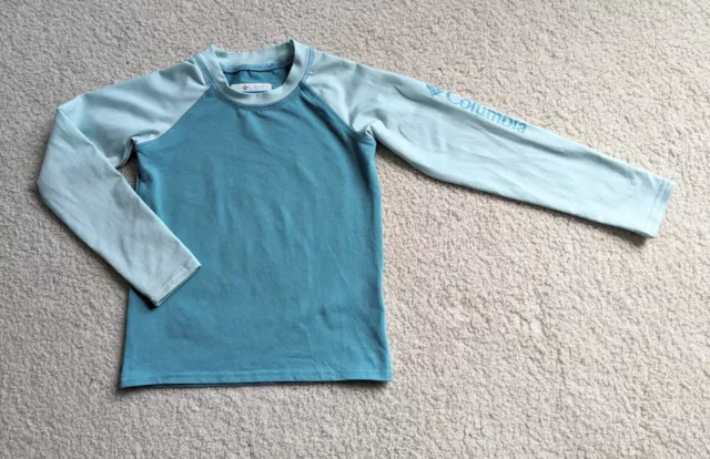 Columbia Omni Shade Sun Protection UPF 50 Long Sleeve Rash Guard Kids Size 4 98