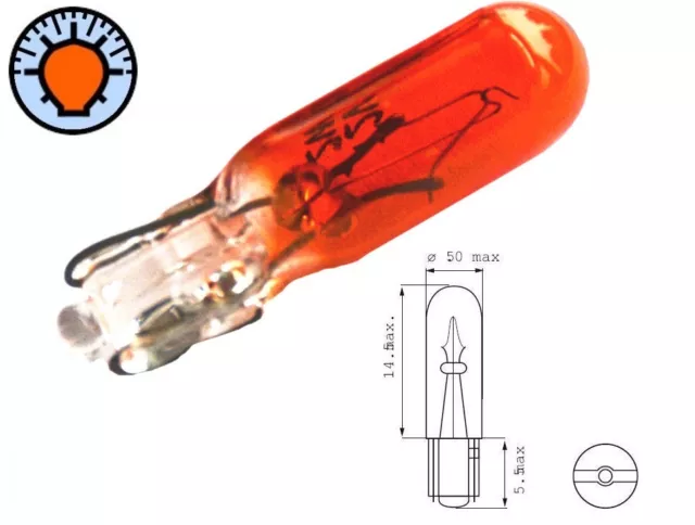 HOALTE 10 Stück WY5W Blinker Licht W2.1 x 9.5d 12V 5W Amber Orange Lampen :  : Auto & Motorrad