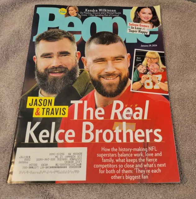 PEOPLE MAGAZINE JAN 29, 2024 Jason & Travis The Real Kelce Brothers NEW