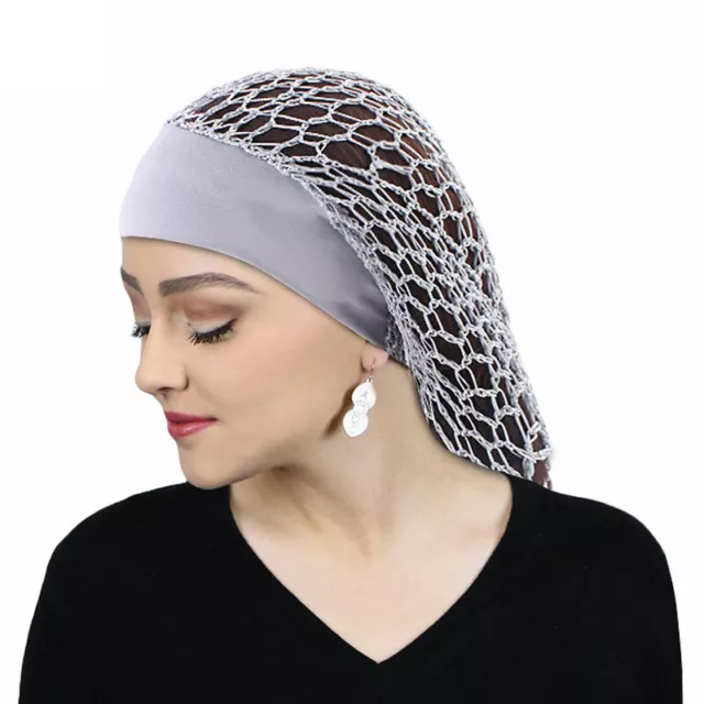 Cappello all'uncinetto rete per capelli rete per capelli donna cappellini cura dei capelli rete da pesca rete per capelli banda larga copertura