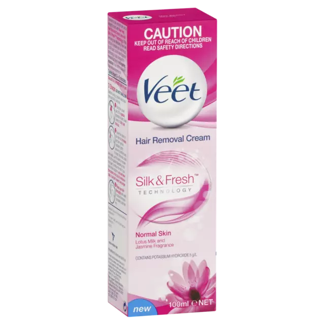 Veet Silky Fresh Normal Hair Removal Cream 100mL Touchably Smooth Skin