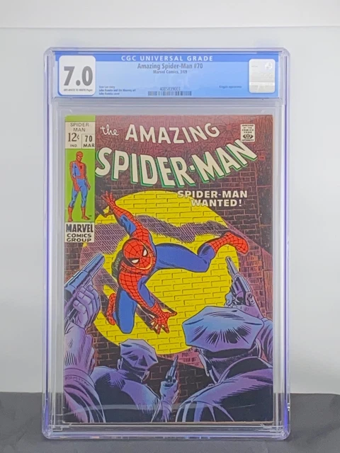 AMAZING SPIDER-MAN #70 CGC 7.0 1969 - Kingpin - Stan Lee - MARVEL
