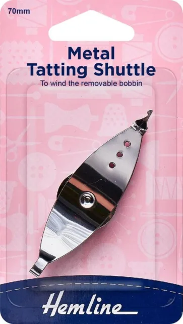 HEMLINE Metal Tatting Shuttle, 70 mm