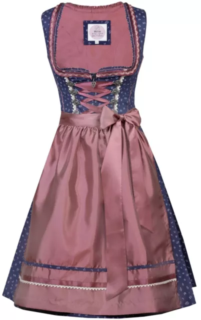 Marjo Trachten Kinder Dirndl Iduna Set mit Bluse,in blau, Letzte Gr.122-164,neu