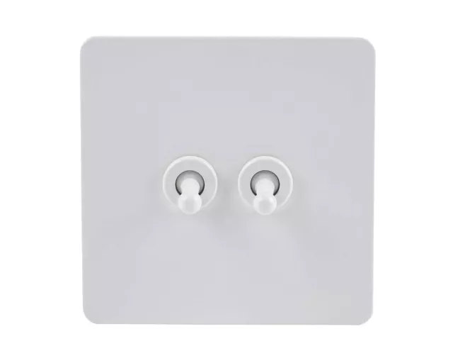 Schneider Electric Ultimate Screwless Flat Plate - Double Toggle 2 Way Light