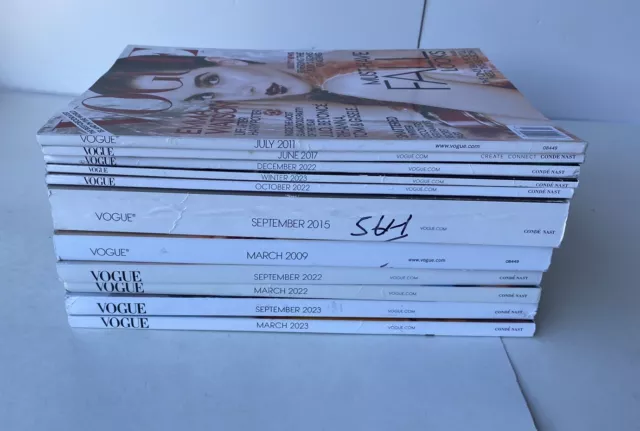 Lot of 11 Vogue Fashion Magazine J Lo Emma Watson Michelle Obama Beyonce