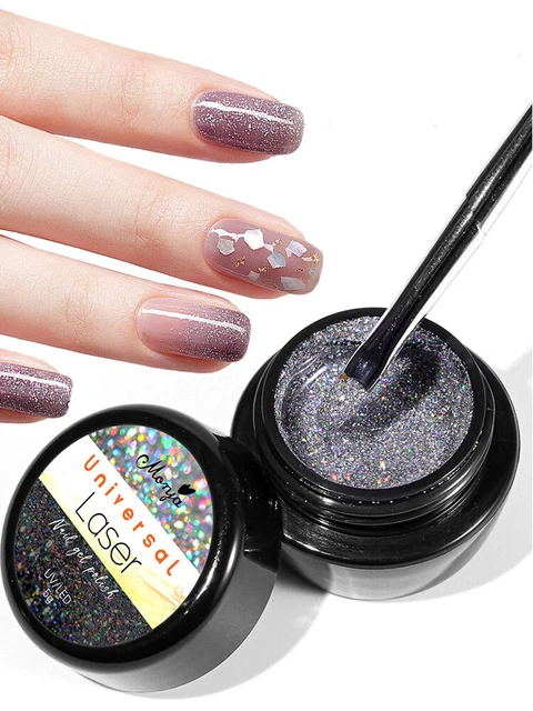 Glitter unghie diamante lucido flash gel UV smalto laser]