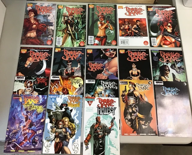Pain Killer Jane 3 Sets 0 1-5, 1-3, + 3 One Shots Hellboy Event Dynamite Comics