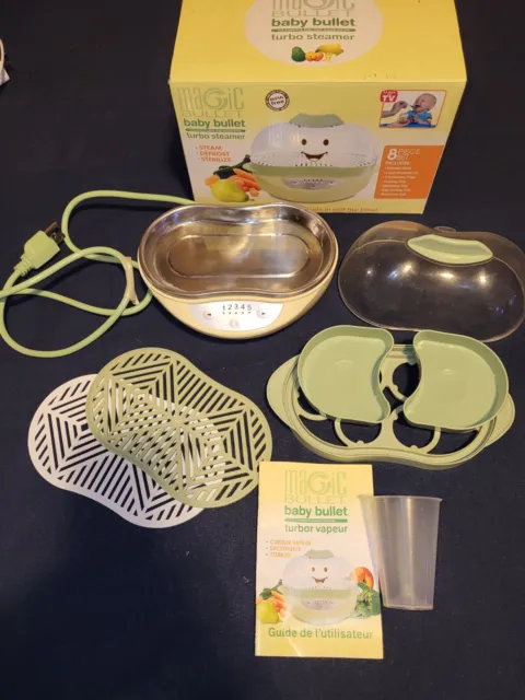 Vaporizador Nutribullet Baby Turbo - Esterilización por descongelación al vapor - Sistema alimentario para bebés