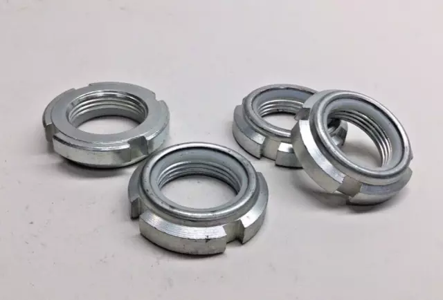 MMCC I009614-4 Slotted Shaft Lock Nut Nylon Insert M24 x 1.5 (Pack of 4) Spanner