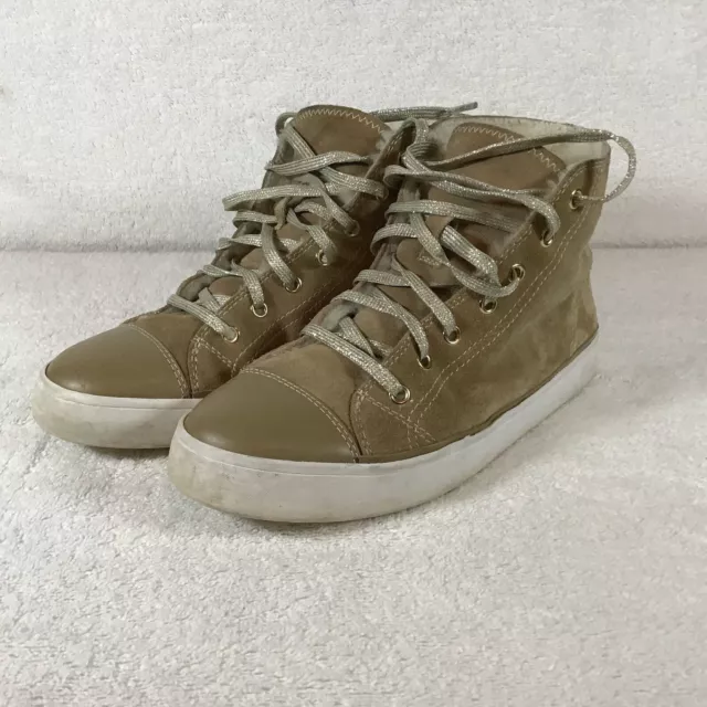 Kate Spade Lendal Sherpa Sneakers in Camel, Size 7.5