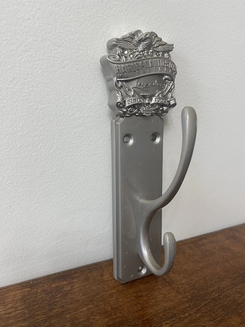 Harley Davidson Antique Pewter Eagle Legendary Double Coat Hook Wall Hanger