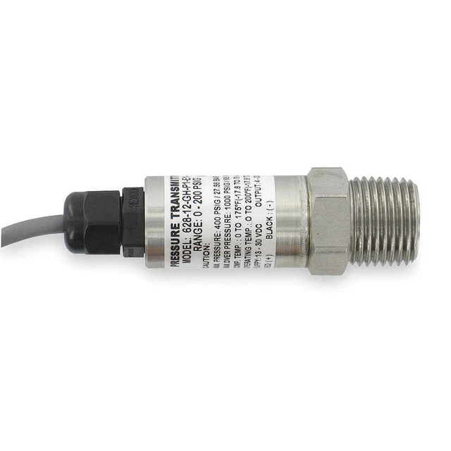 DWYER 628-07-GH-P9-E1-S1 Pressure Transmitter,0 to 15 psi,1/2 in