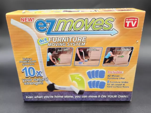 EZMoves Furniture Moving System 9 Furniture Sliders Carpet Hard Floors NEW