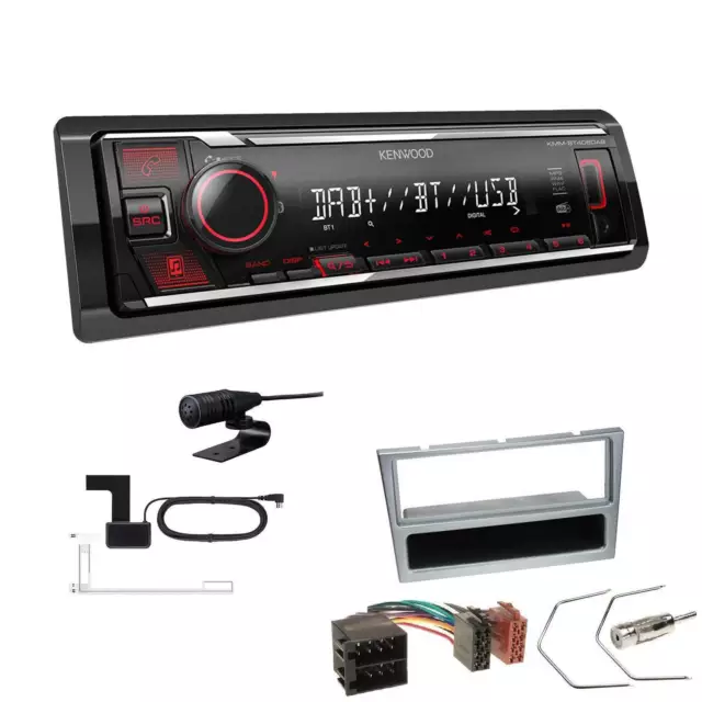 Kenwood DAB+ Media Receiver Autoradio Bluetooth für Opel Combo + C matt chrom