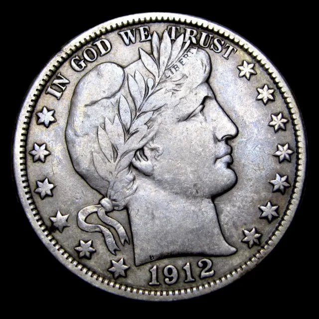 1912-S Barber Half Dollar Silver ---- Nice Coin ---- #YY327