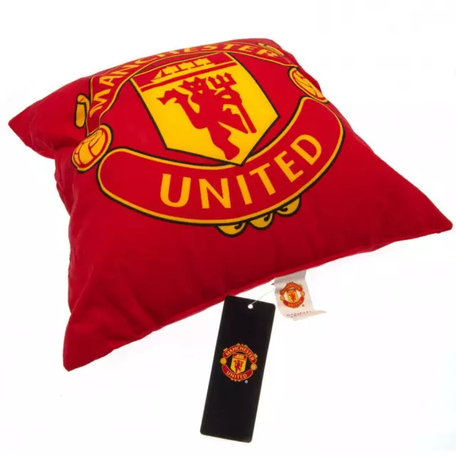 Manchester United FC Club Crest 40 x40 cm Square Cushion Pillow Official Product 3