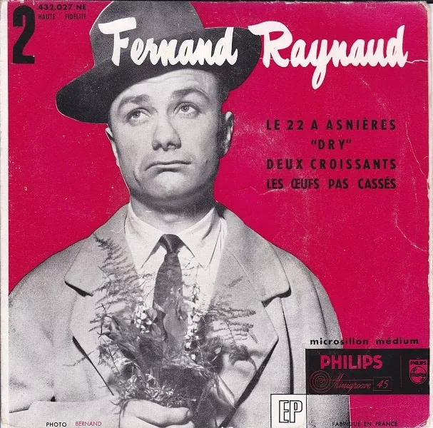 Disque 45 tours Fernand RAYNAUD Le 22 à Asnières (n° 2) 1955