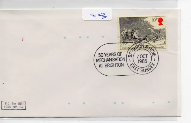 GB - Event Cover Plain (EV223) 1985 - 50 years Mechanisation Brighton & Hove