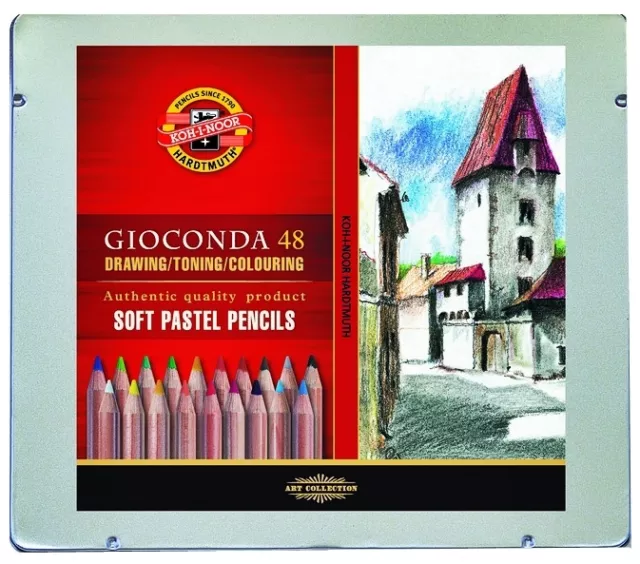 KOH-I-NOOR GIOCONDA Drawing Soft Pastel Pencils 8829 48 Colour In Metal BOX 3
